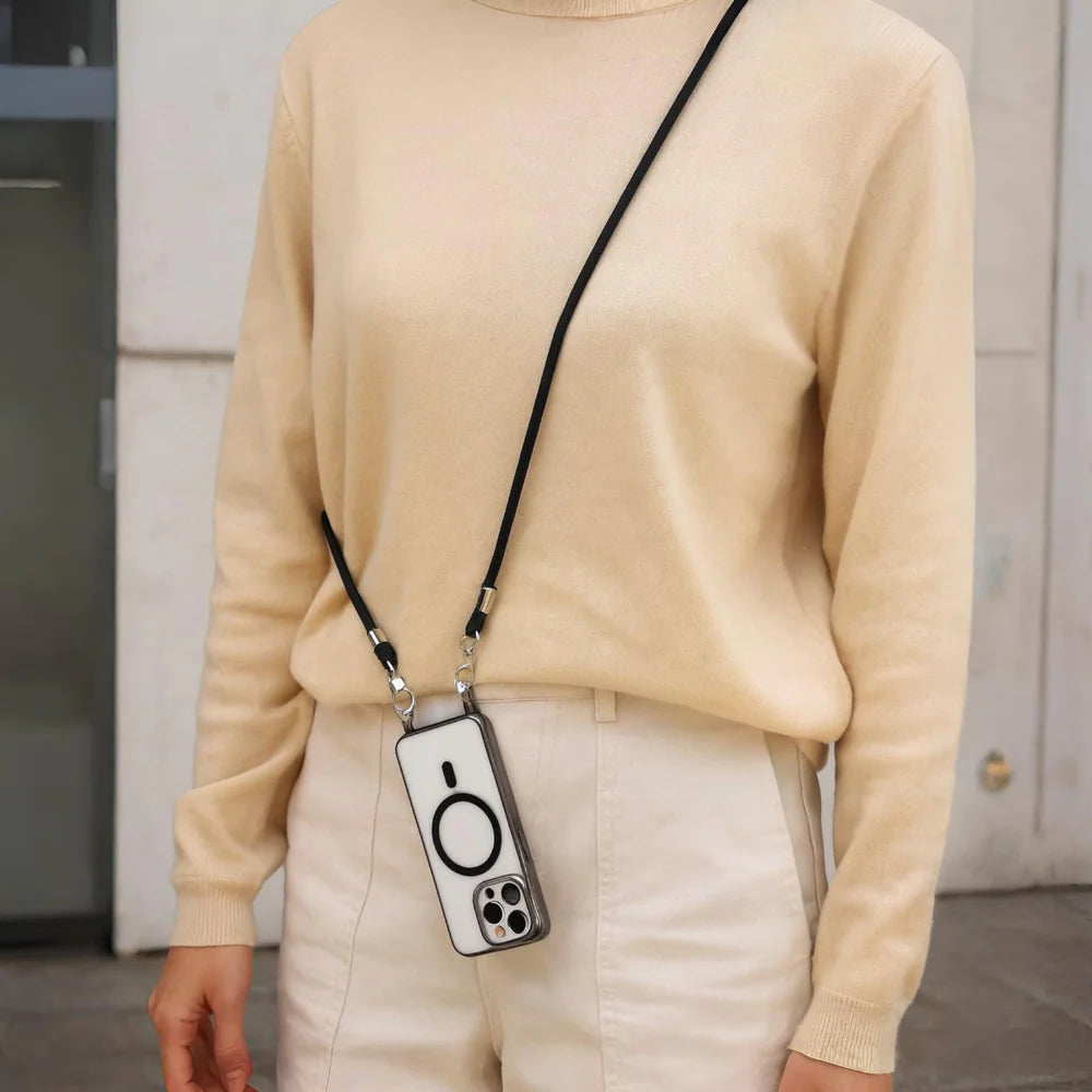 Phone Case with Crossbody Strap and Lanyard
