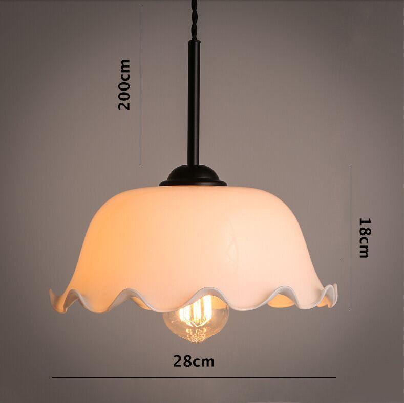 Chic Vintage Glass Pendant Light with Soft Shade