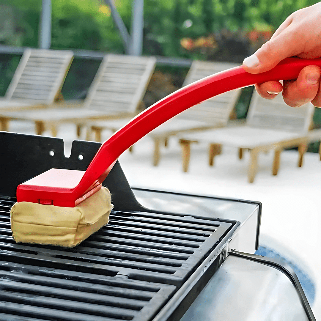Easy Clean Grill Steam Brush Long Handle Bristle Free - VogeLuxe