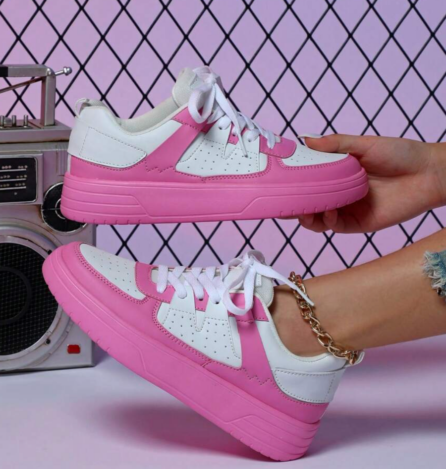 Comfortable Women's Casual Lace-Up Sneakers