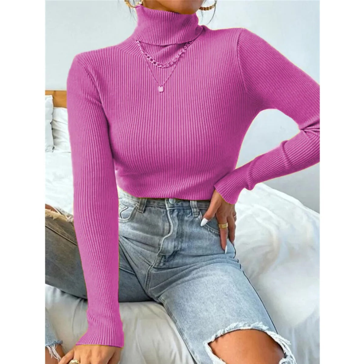 Cozy Fit Women's Winter Turtleneck Sweater