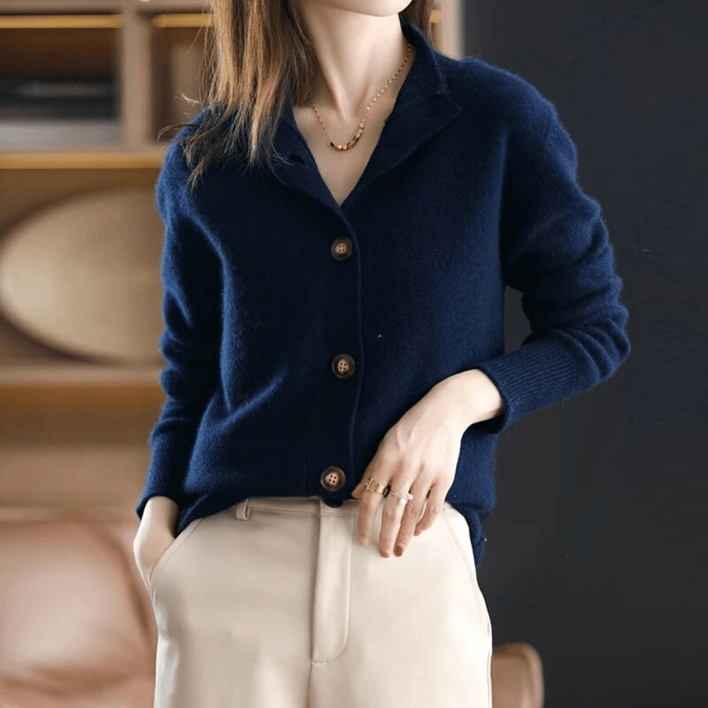 Cozy Women's Button Front Knit Sweater