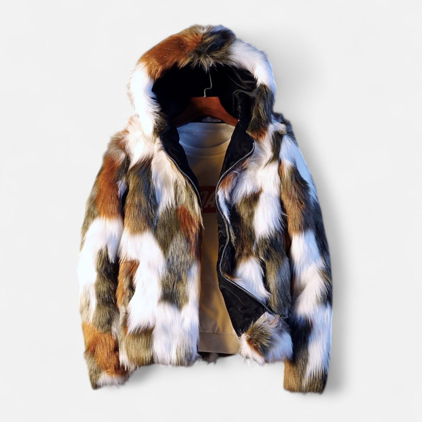 Warm Faux Fur Parka Coat - Men's Winter Jacket