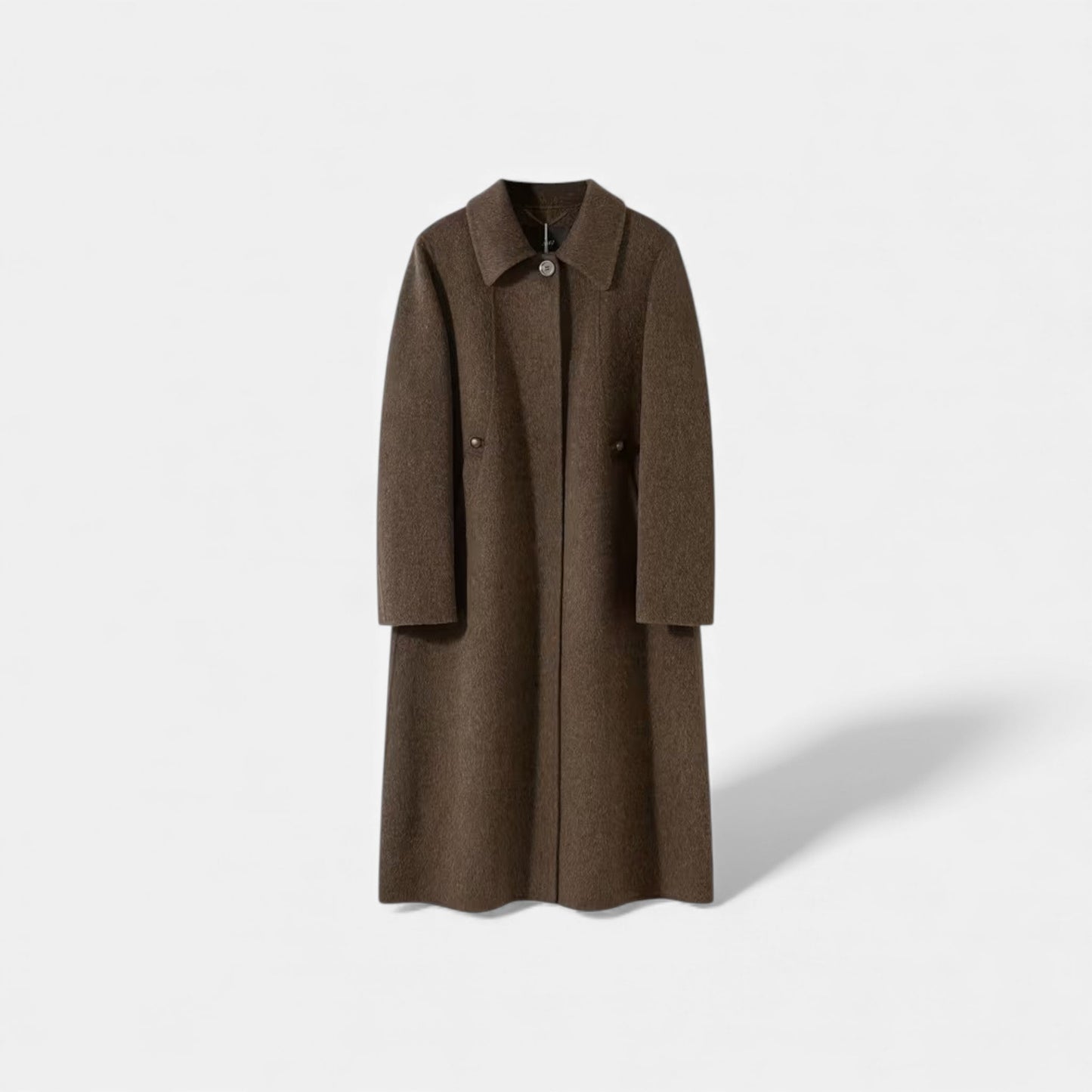 Warm Women's Fitted Long Wool Winter Coat - VogeLuxe