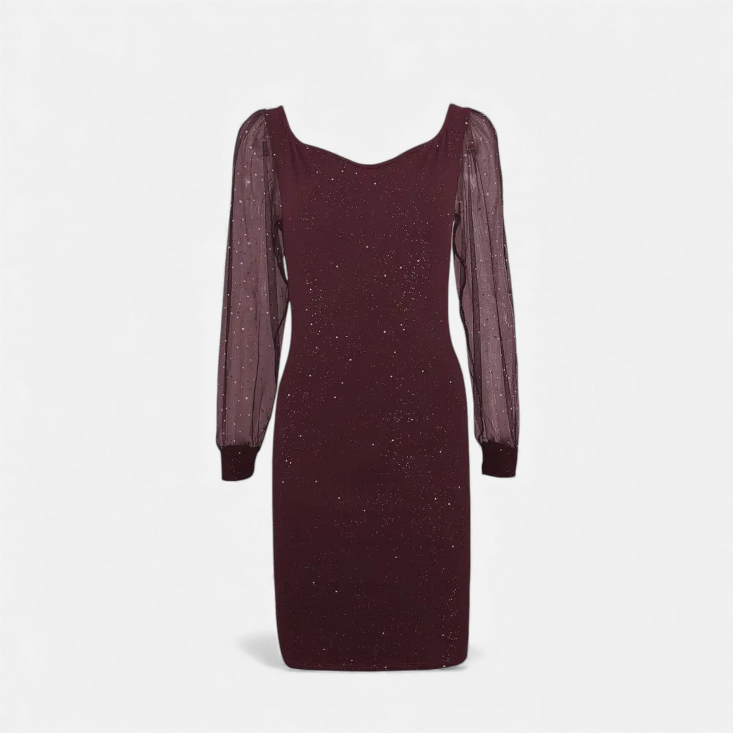 Glittering V Neck Sequin Party Dress for Women