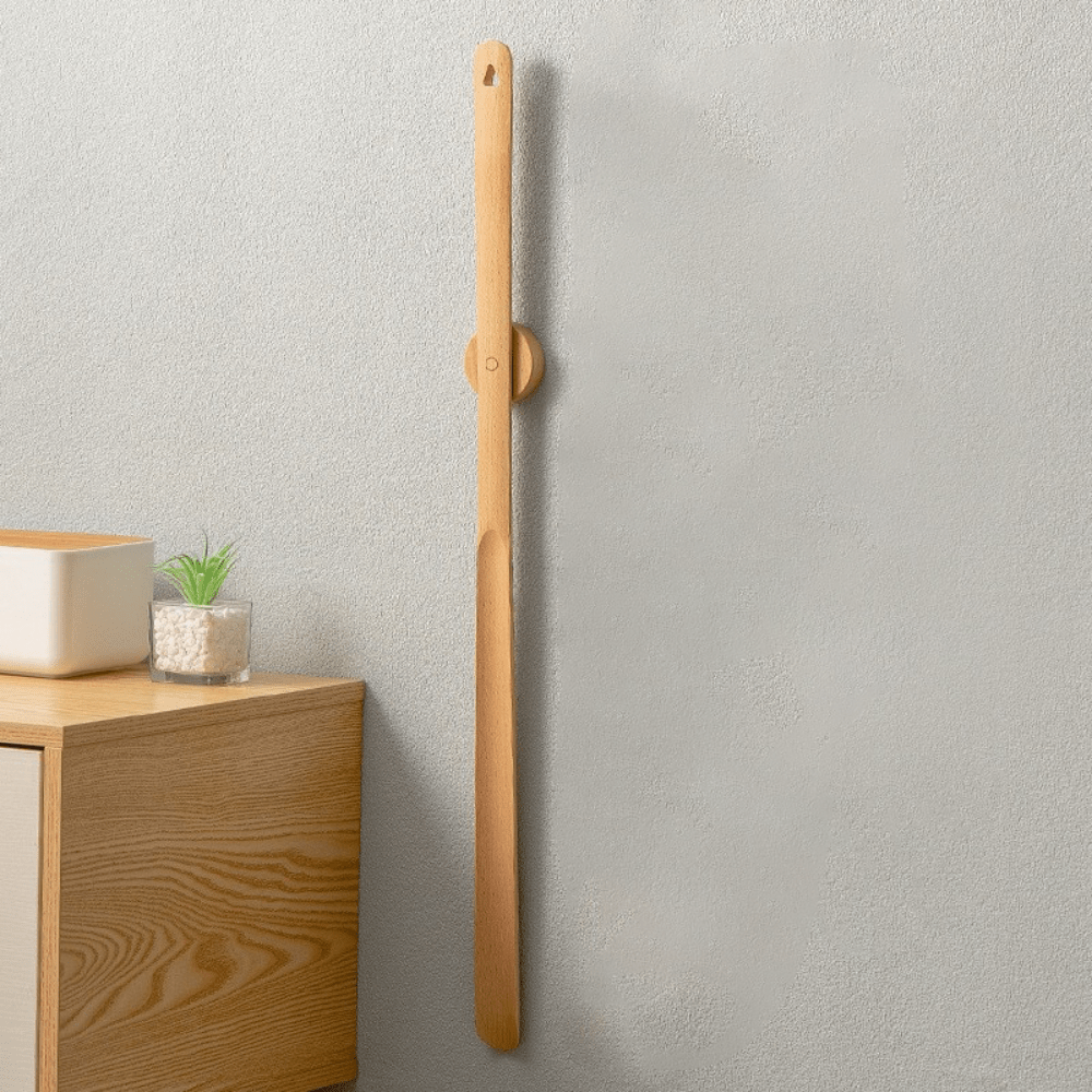 Easy Grip Long Handle Wooden Shoe Remover Tool
