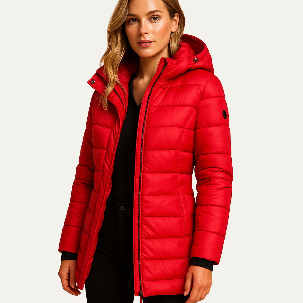 VogeLuxe | Women’s Mid Length Quilted Puffer Coat