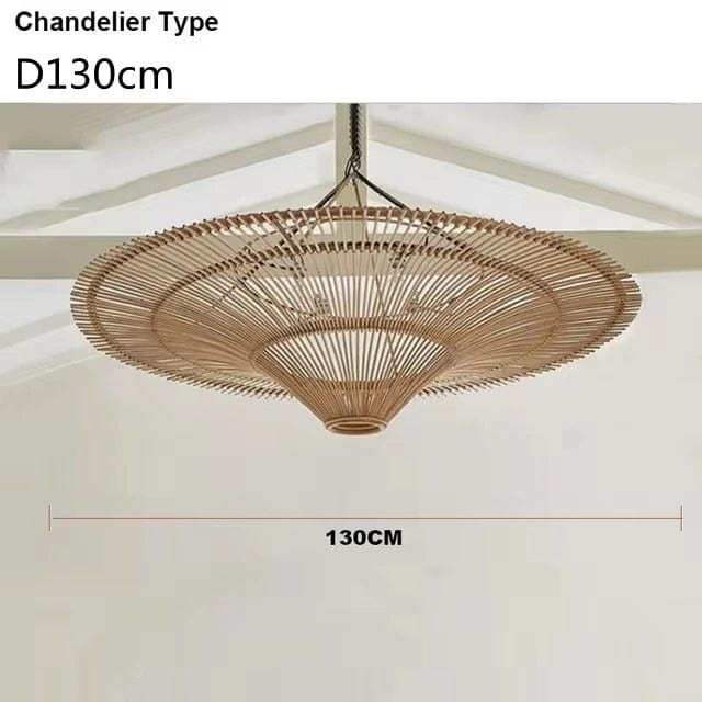 Natural Woven Rattan Light Fixture