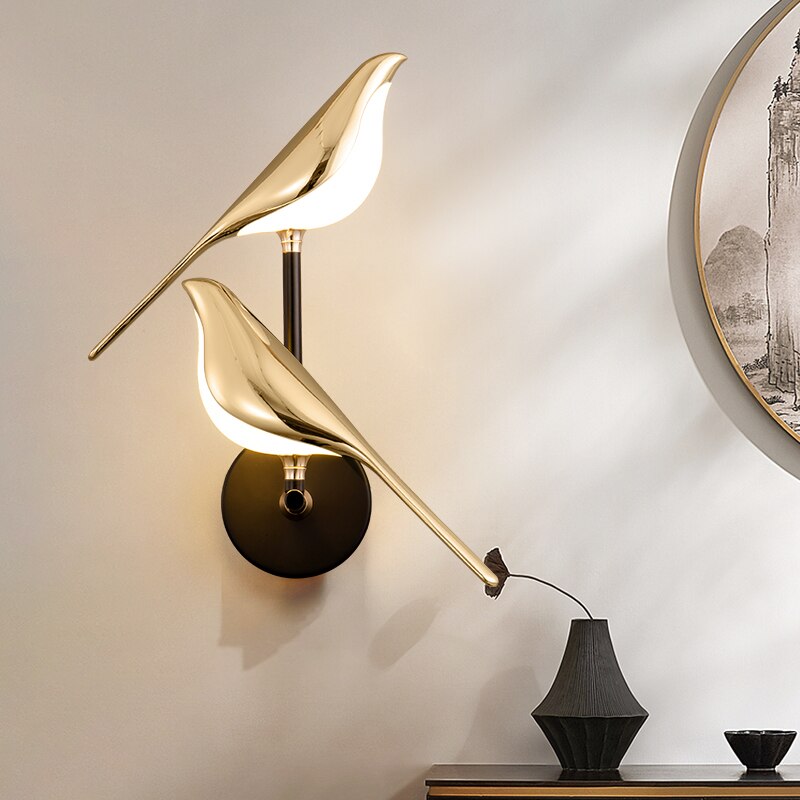 Unique Bird Design LED Wall Lamp