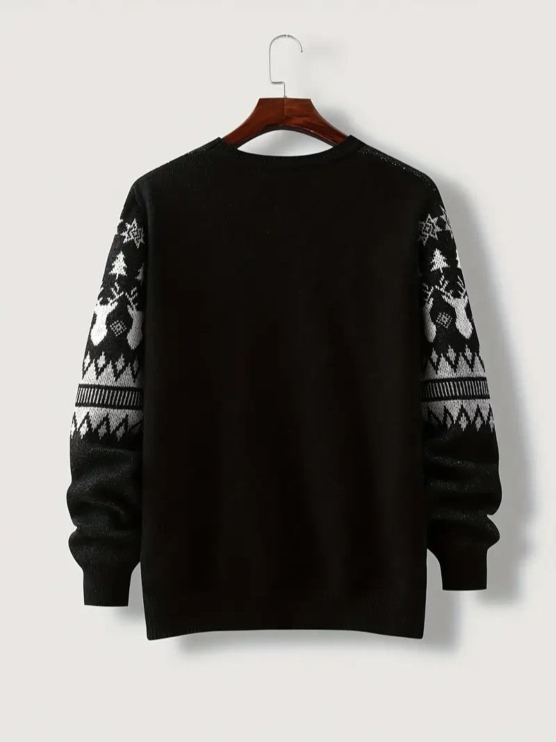 VogeLuxe | Men’s Festive Fair Isle Knit Sweater