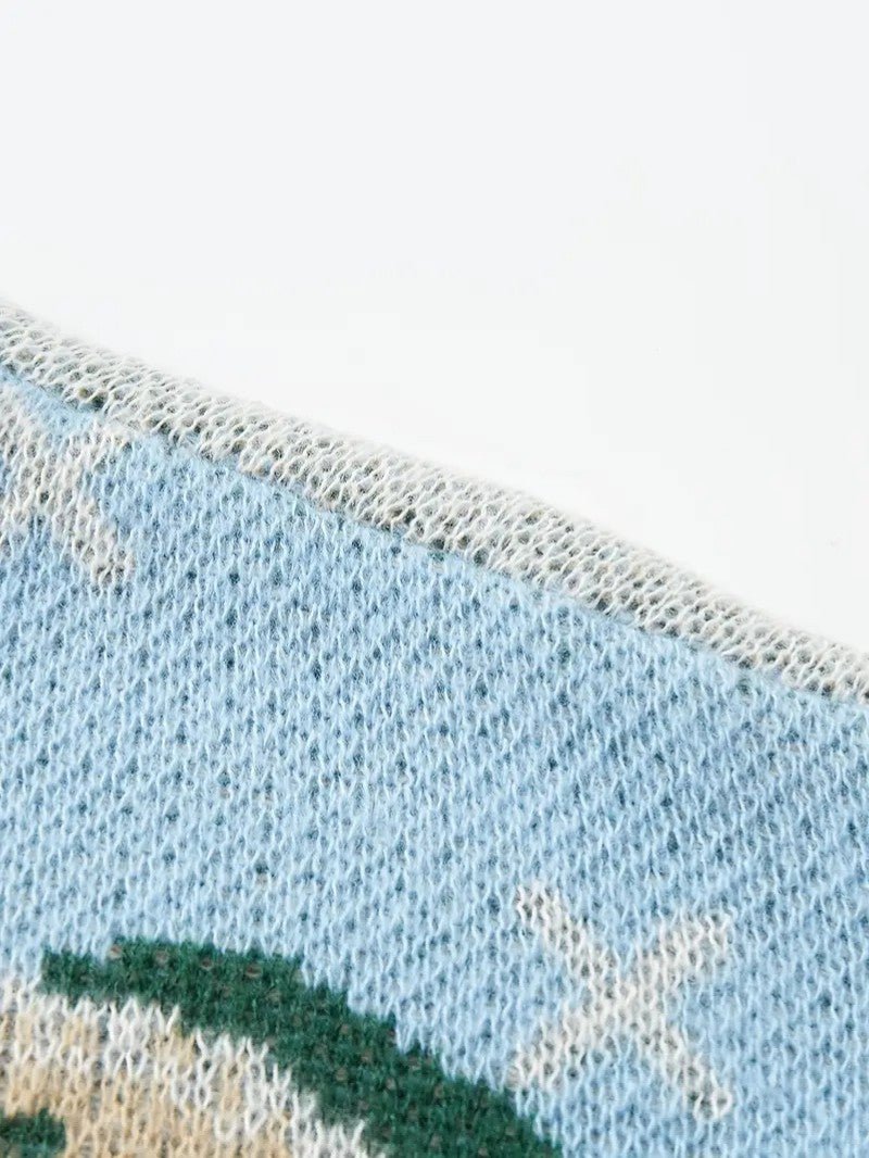 VogeLuxe | Men’s Festive Patchwork Crewneck Knit Sweater