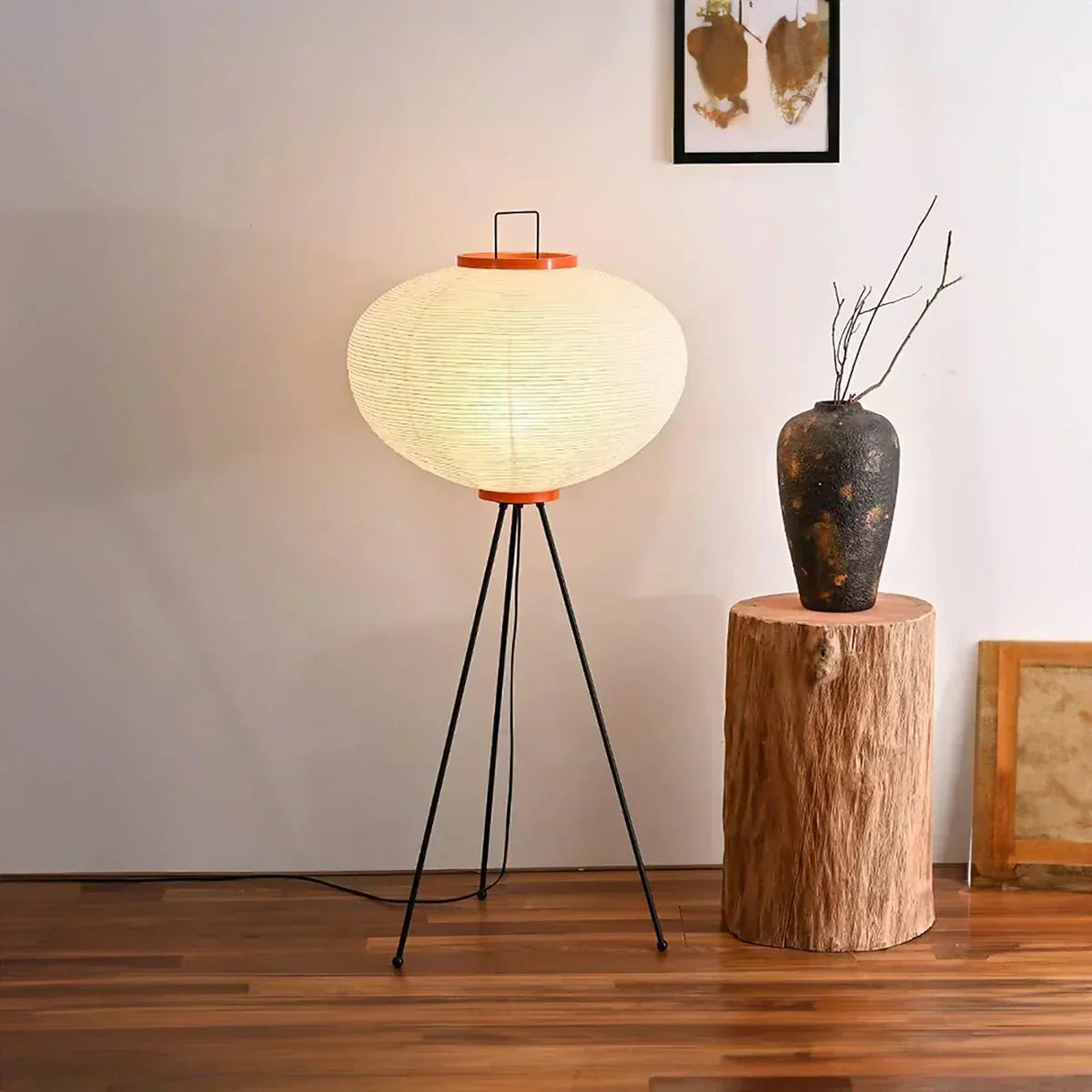 Simple Asian Rice Paper Floor Light - VogeLuxe