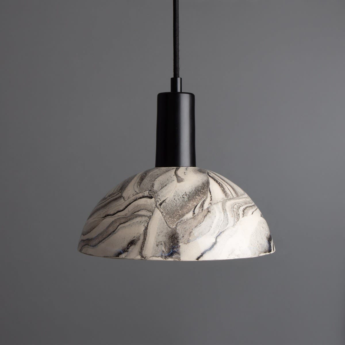 Modern Marble Effect Hanging Lamp 20cm - VogeLuxe
