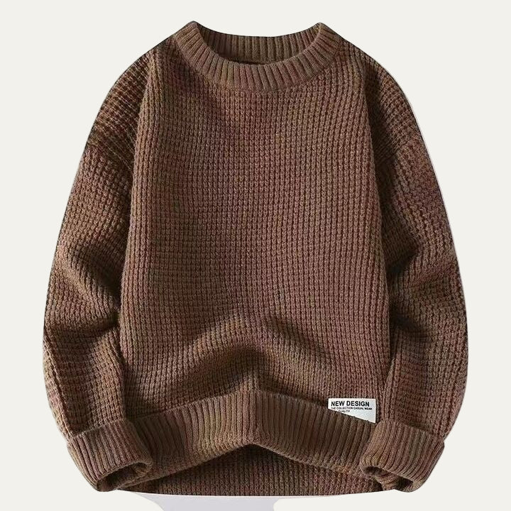 VogeLuxe | Men’s Wide Rib Relaxed Knit Sweater