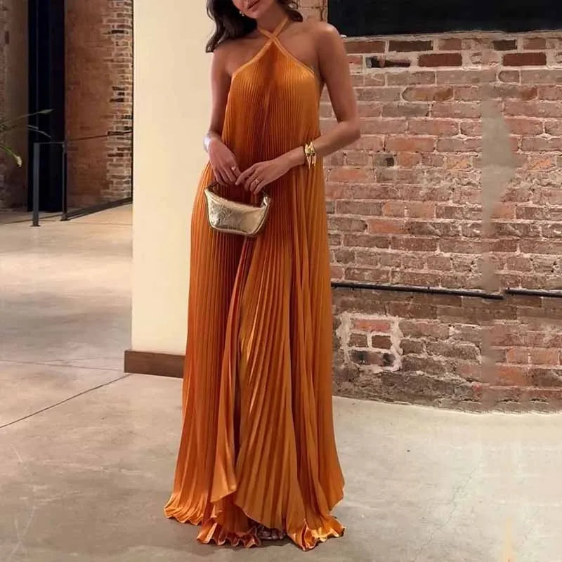 Chic Halter Neck Women's Dress - VogeLuxe