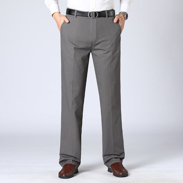 Classic Fit Men's Wool Trousers for Everyday Wear