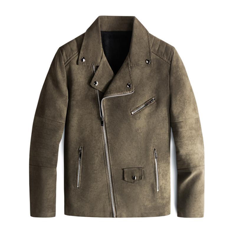 Classic Slim Fit Vegan Leather Biker Jacket