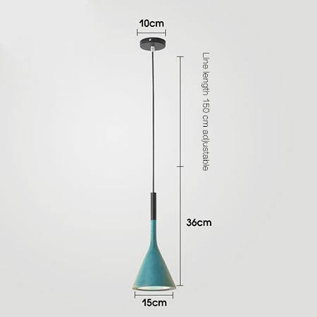 Scandinavian Glass Cone Pendant Light