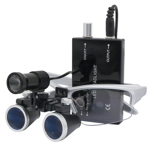 Professional Dental Loupes With LED Lighting And Zoom