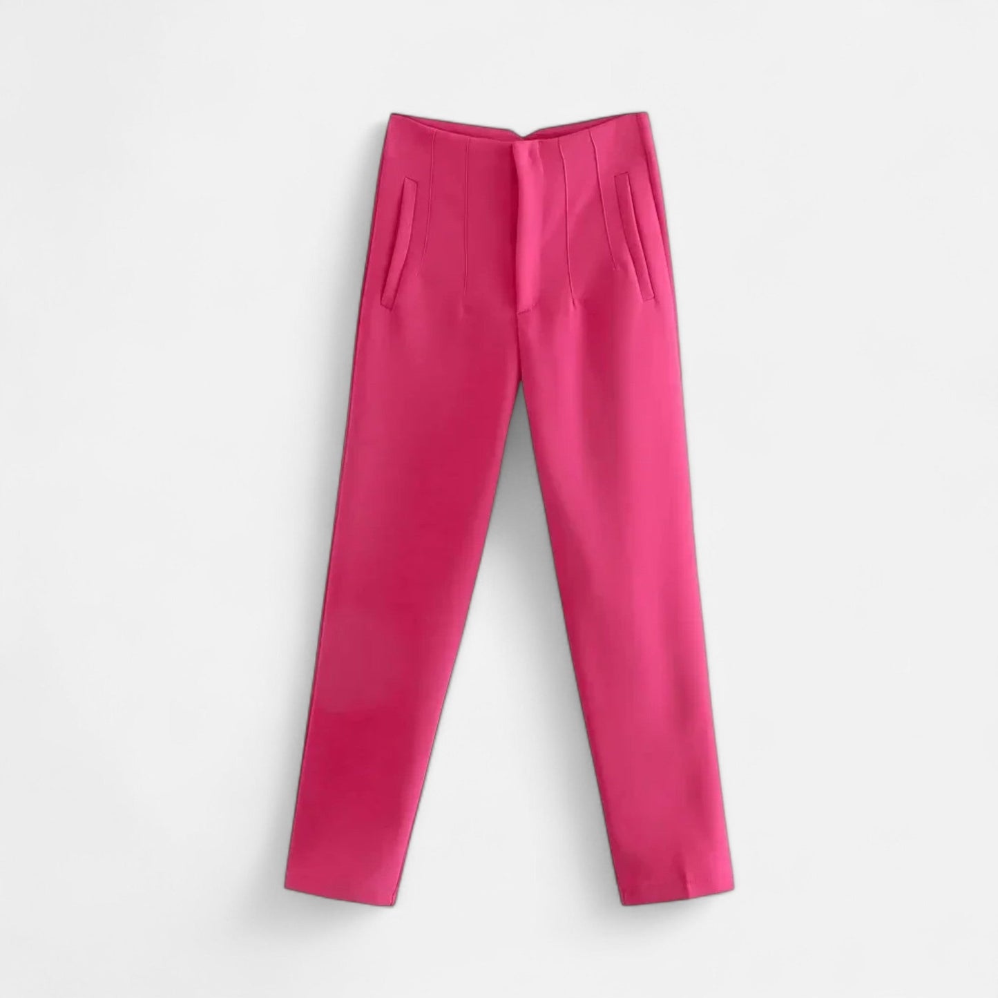 Elegant High Waist Slim Fit Women's Trousers