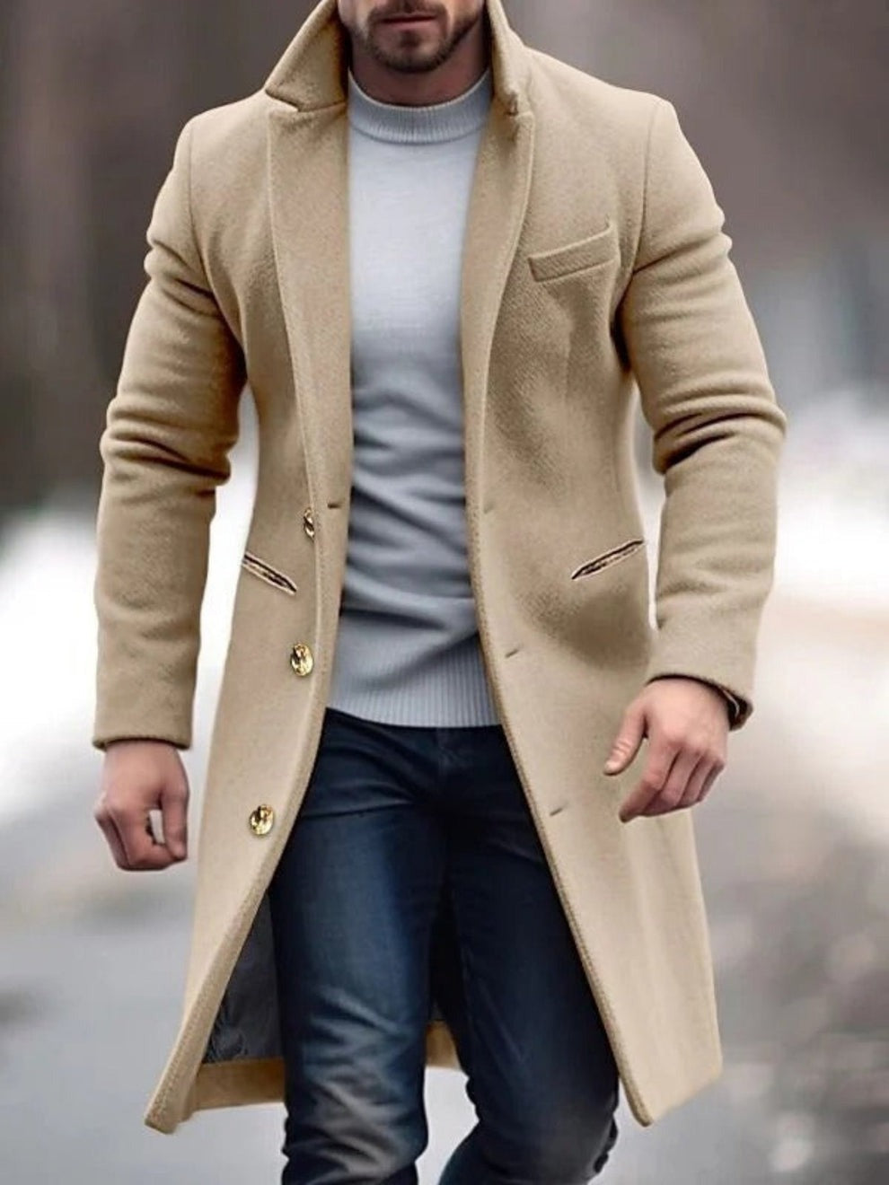 Warm Men's Parka Winter Jacket