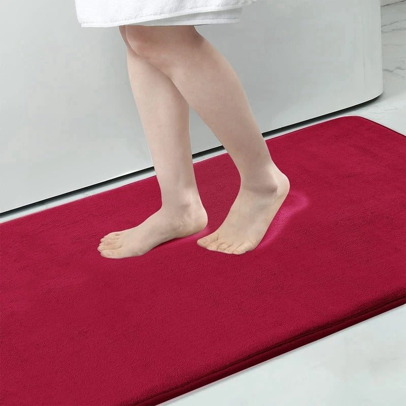 Plush Velvet Bathroom Mat Soft Anti Slip Fast Dry Rug