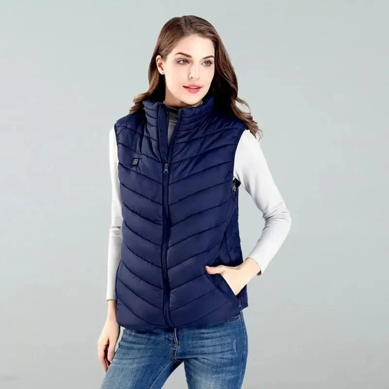 VogeLuxe | Men’s Quilted Puffer Vest With High Collar