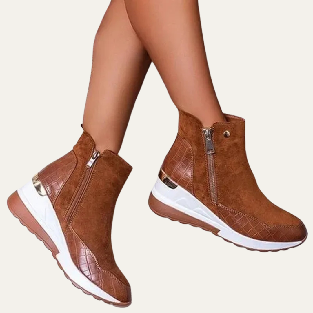 VogeLuxe | Women’s Casual Faux Suede High Top Sneaker Boot
