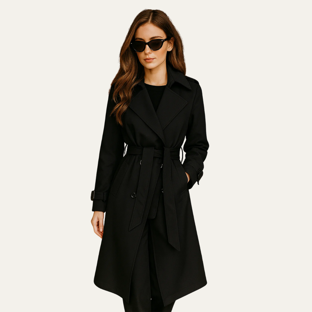 VogeLuxe | Women’s Classic Double-Breasted Trench Coat