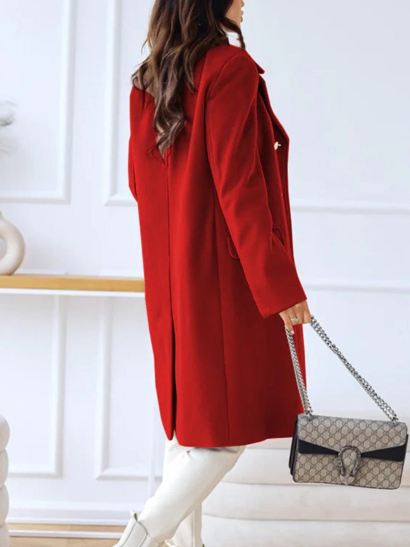 VogeLuxe | Women’s Double Breasted Wool Style Overcoat