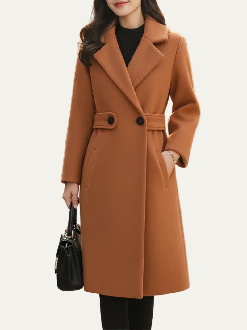 VogeLuxe | Women’s Tailored Mid Length Wrap Coat