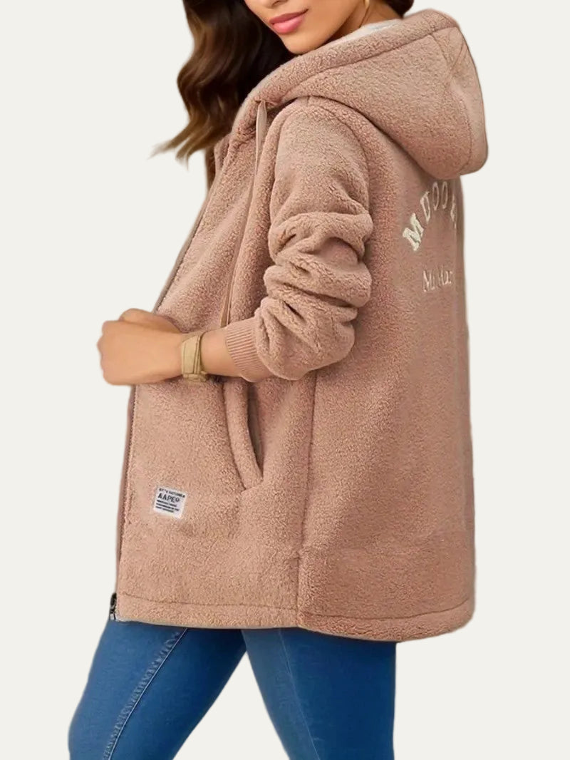 VogeLuxe | Women’s Sherpa Fleece Zip Hooded Jacket