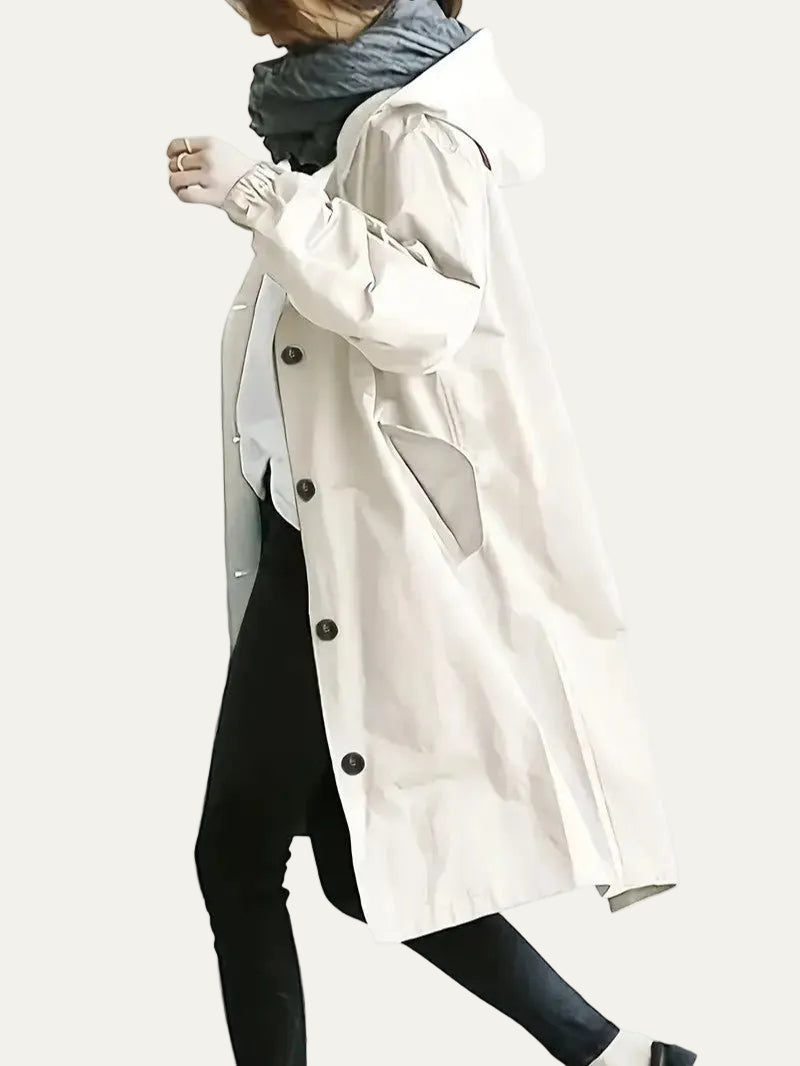 VogeLuxe | Women’s Longline Hooded Rain Parka