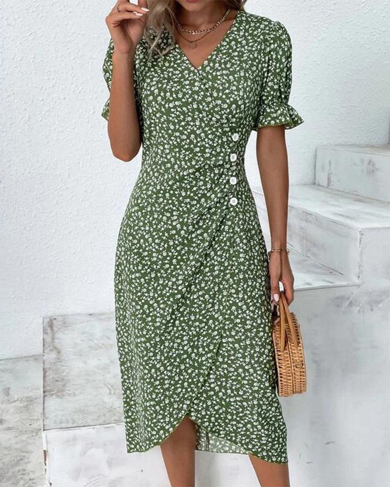 Ladies' Beautiful Long Maxi Dress with V Neckline - VogeLuxe