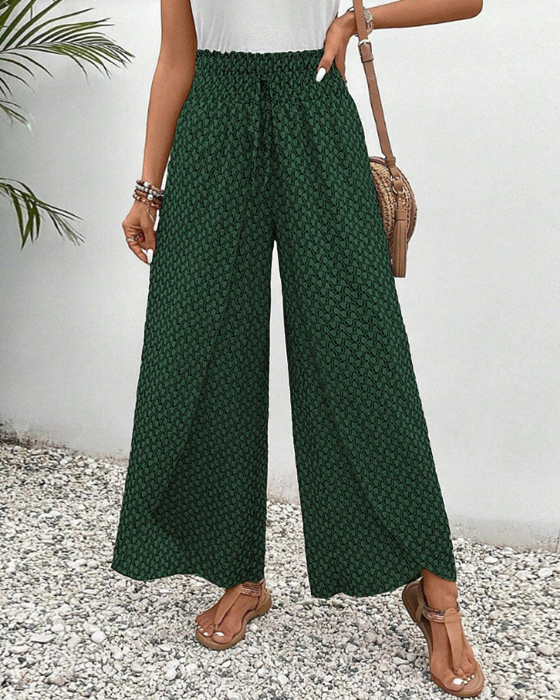 Comfortable Loose Fit Elastic Waist Trousers