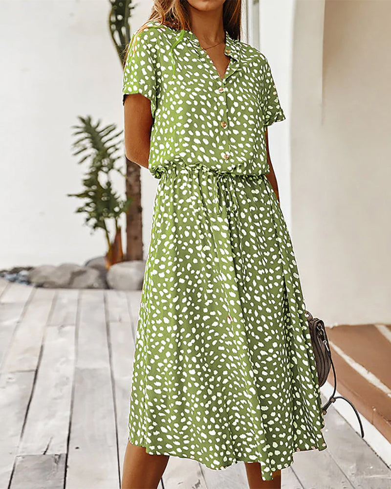 Cute V-Neck Polka Dot Sundress for Women