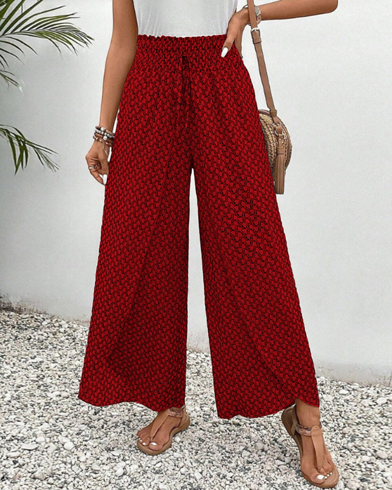 Comfortable Loose Fit Elastic Waist Trousers