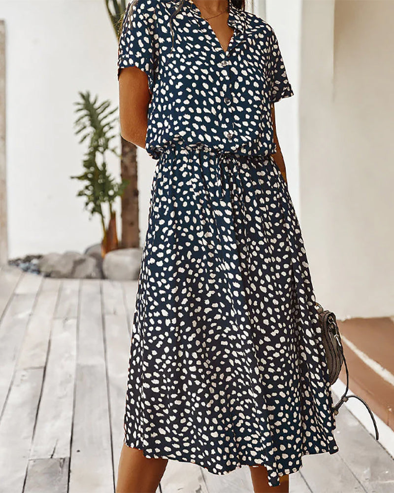 Cute V-Neck Polka Dot Sundress for Women