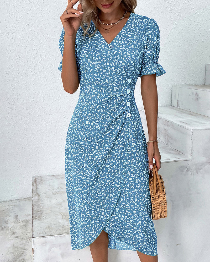 Ladies' Beautiful Long Maxi Dress with V Neckline