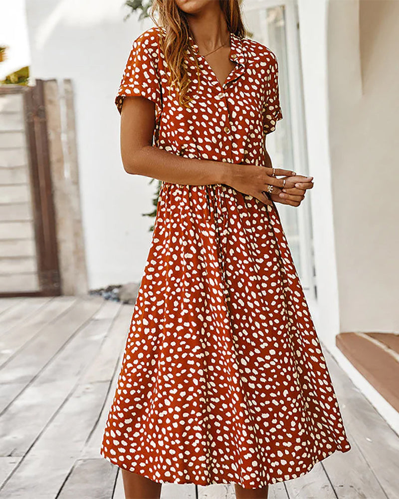 Cute V-Neck Polka Dot Sundress for Women