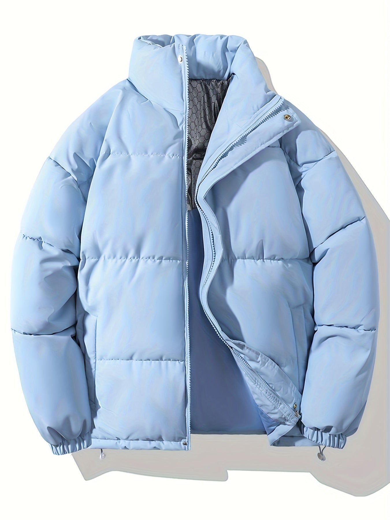 Cozy Fleece Lined Mens Winter Coat with Pockets
