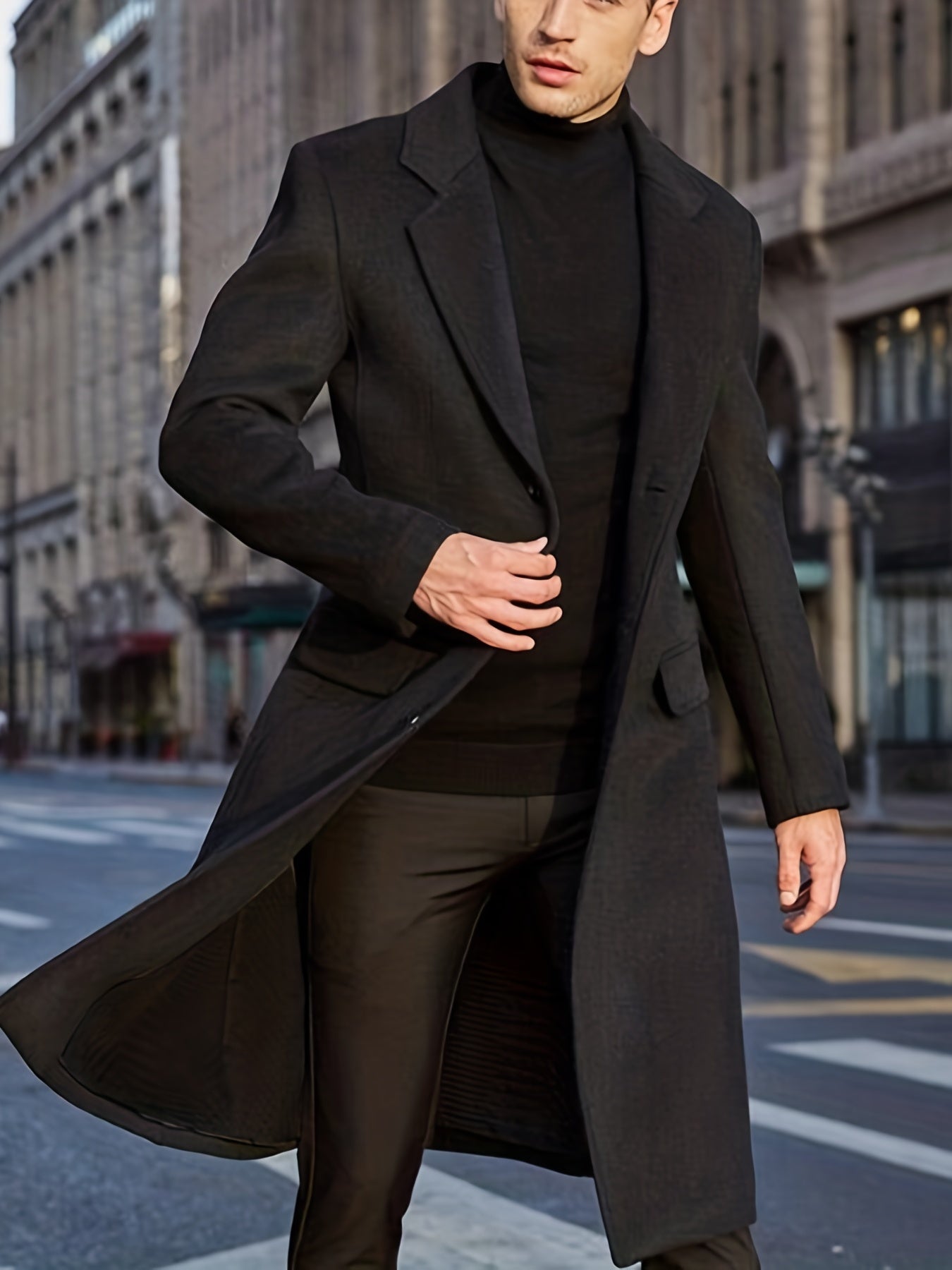 Classic Comfortable Mens Trench Coat - VogeLuxe