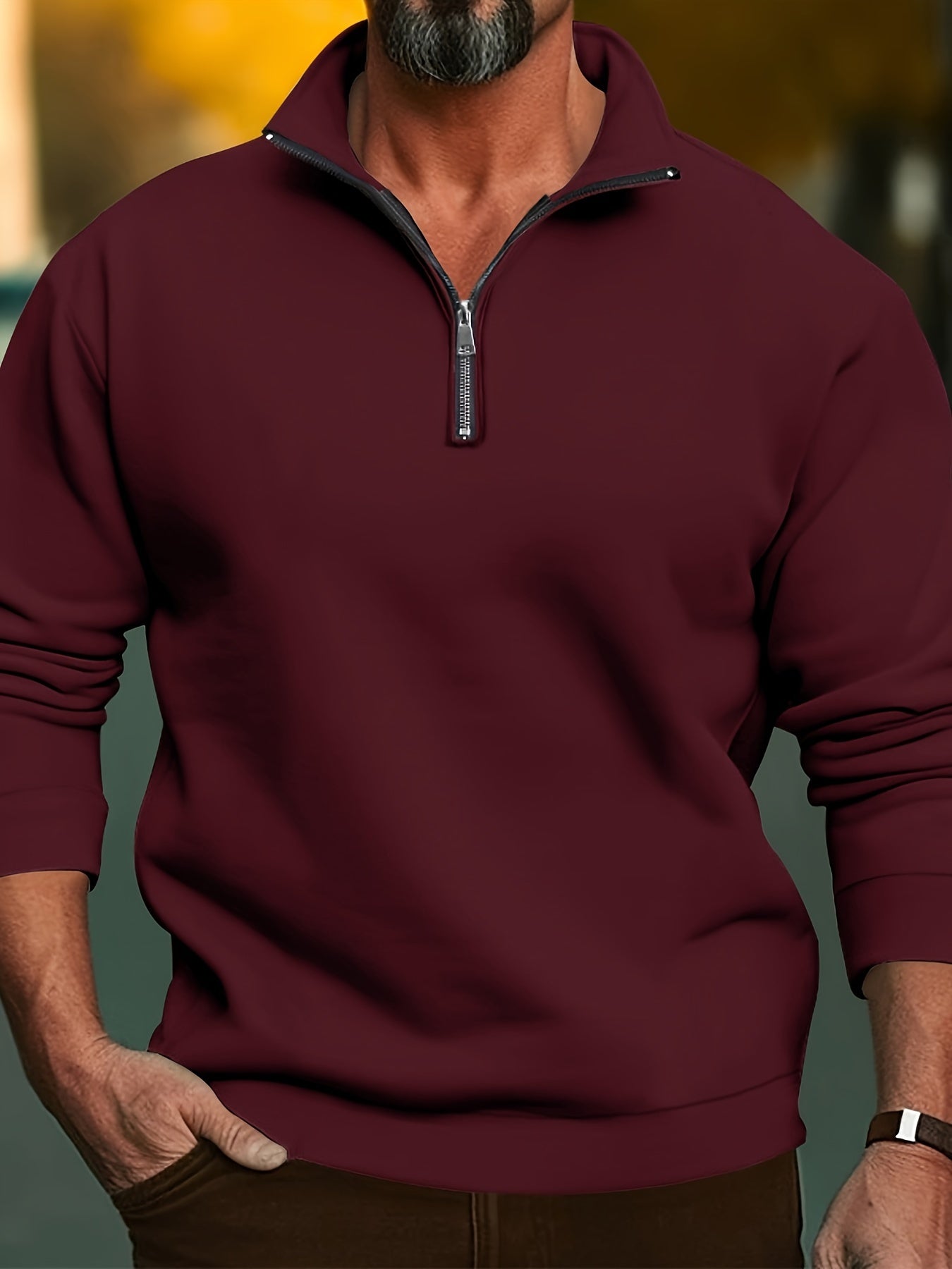 Cozy Men's Winter Crew Neck Pullover Sweatshirt