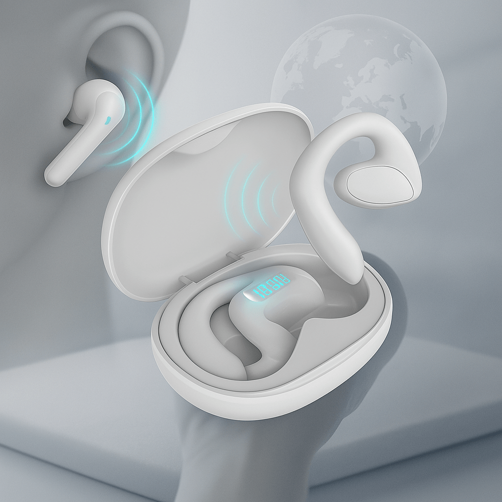 Instant Language Translator Wireless Earbuds with Charging Case - VogeLuxe