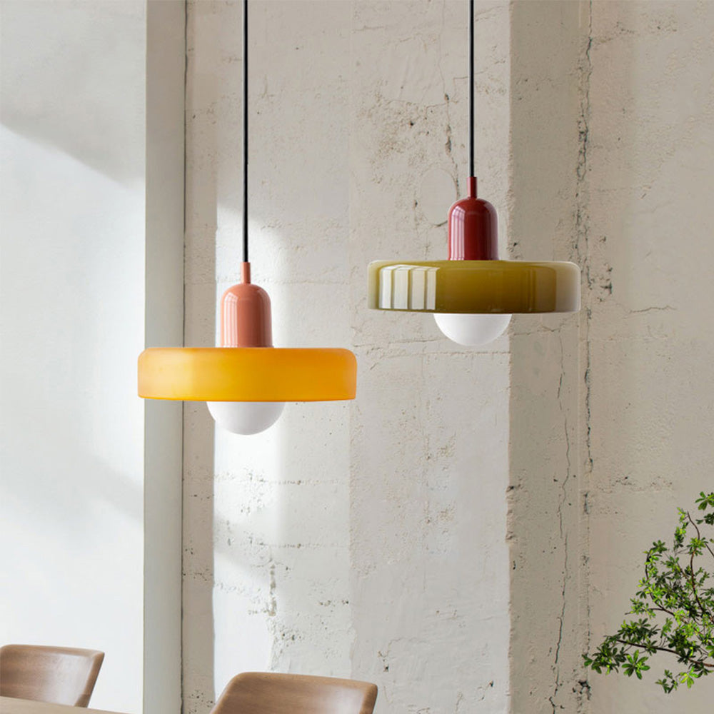 Vibrant Glass Modern Pendant Light for Kitchen Dining - VogeLuxe