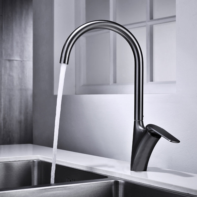 Stainless Steel Kitchen Sink Faucet With Rotating Spout - VogeLuxe