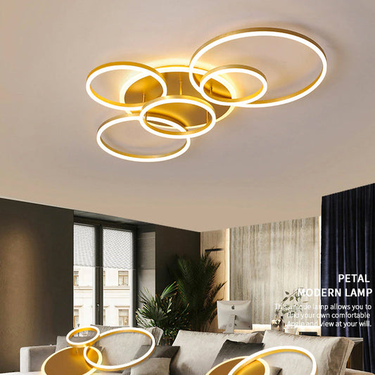 Calming LED Ceiling Lamp with Warm Soft Glow - VogeLuxe
