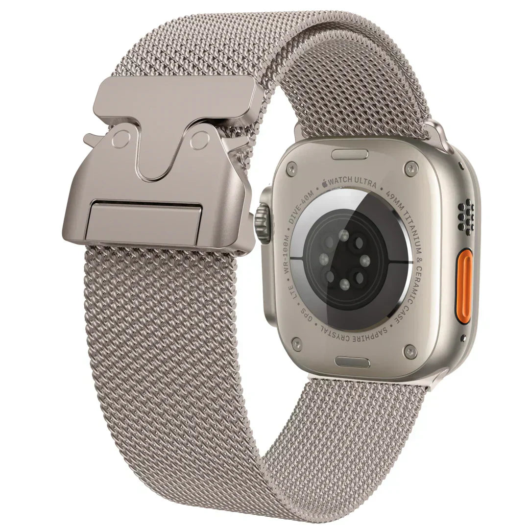 Stylish Woven Metal Strap for Apple Watch