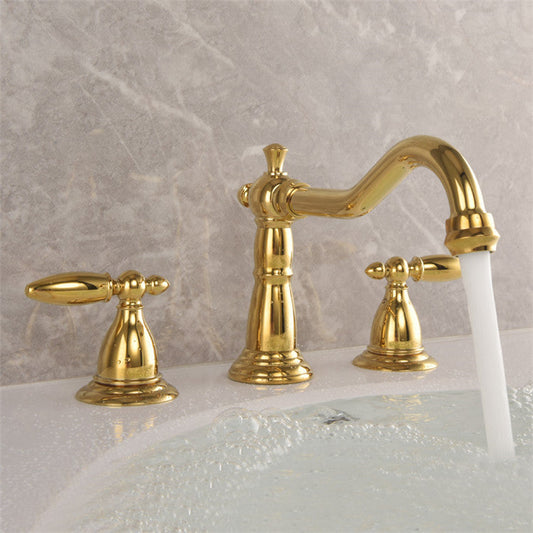 Classic Brass Two Handle Bathroom Faucet - VogeLuxe