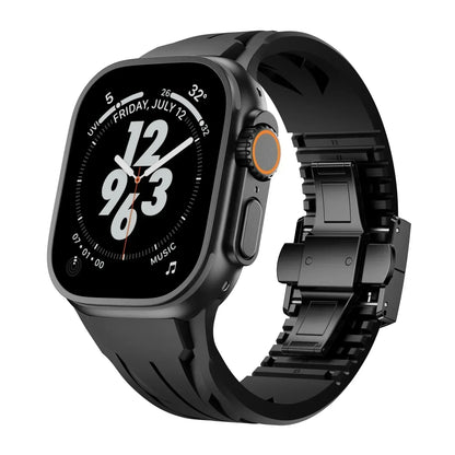 Soft Rubber Apple Watch Band With Metal Clasp